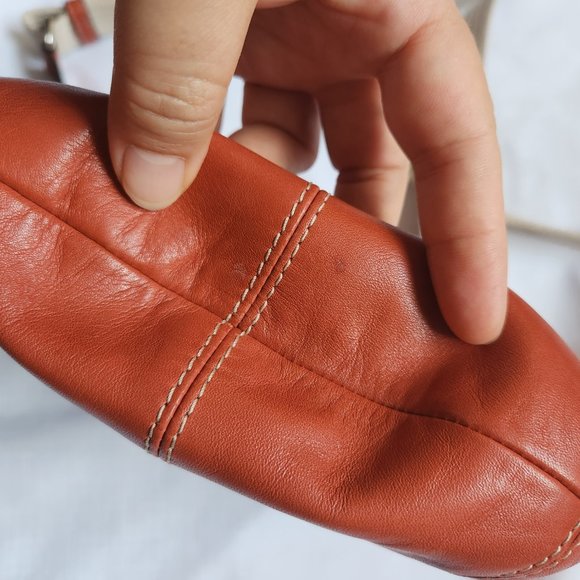 Coach Orange Leather Crossbody Bag - Picture 12 of 13